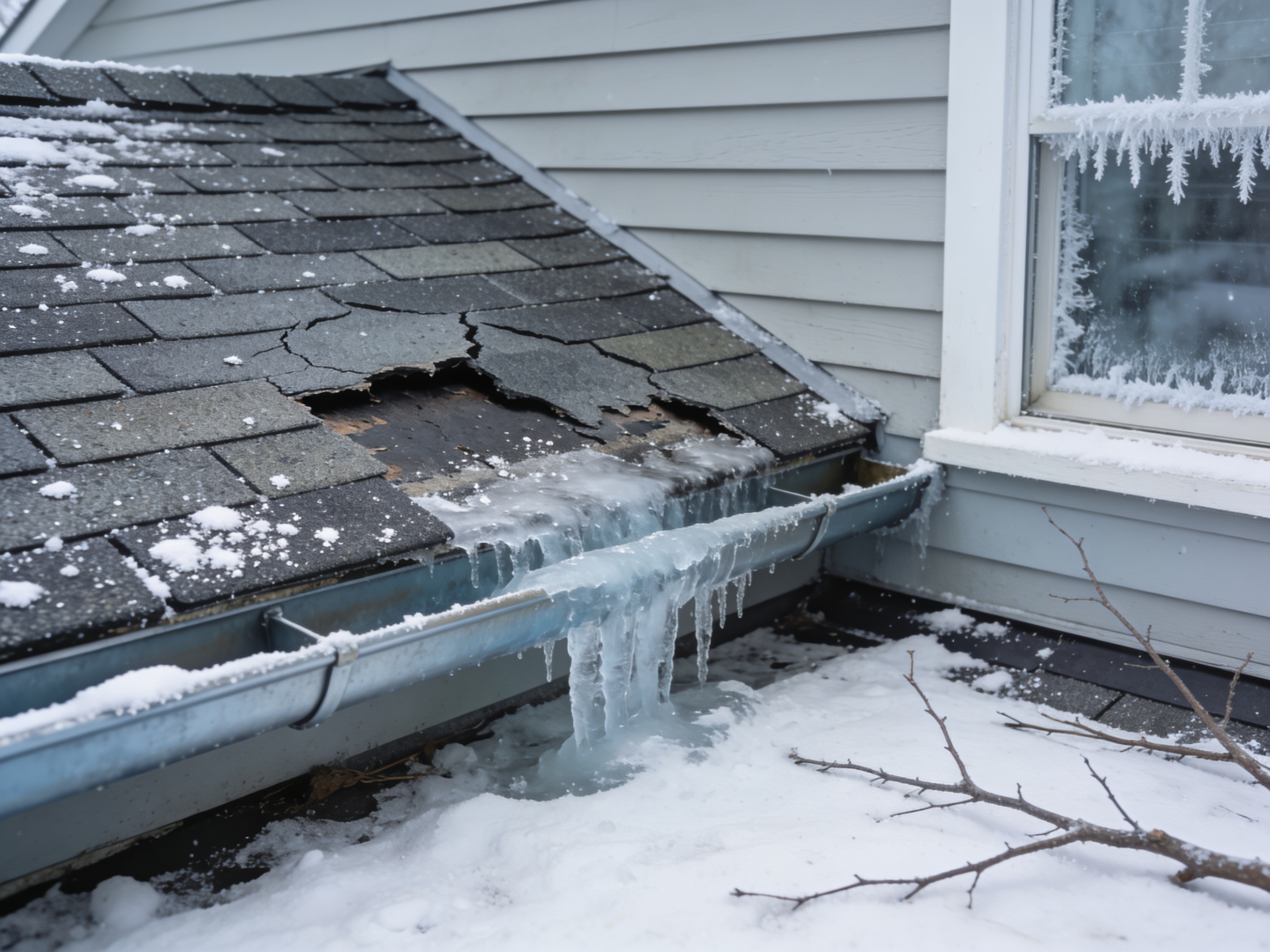 How to Spot Roof Damage from Winter Weather in Towson